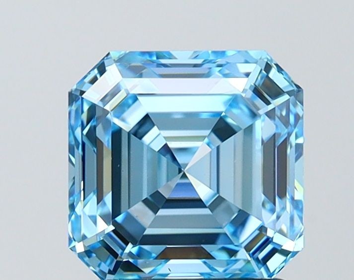 Loose Diamond - ASSCHER 2.03ct Fancy Vivid Blue VVS2: Loose Diamond - ASSCHER 2.03ct Fancy Vivid Blue VVS2 Source: This is a real non-mined Diamond that has been grown in a lab Shape: ASSCHER Carats: 2.03 Color: Fancy Vivid Blue Certification: IGI Video: