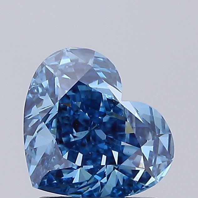 Loose Diamond - HEART 1.58ct Fancy Vivid Blue VS1: Loose Diamond - HEART 1.58ct Fancy Vivid Blue VS1 Source: This is a real non-mined Diamond that has been grown in a lab Shape: HEART Carats: 1.58 Color: Fancy Vivid Blue Certification: IGI Video: