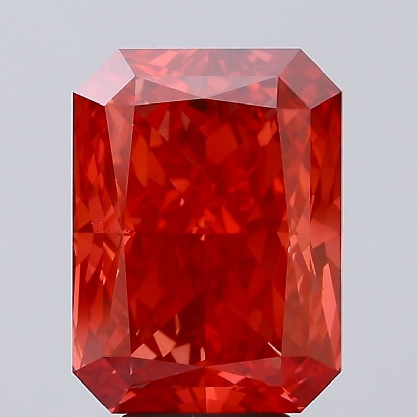 Loose Diamond - RADIANT 7.01ct Fancy Vivid Red VS2: Loose Diamond - RADIANT 7.01ct Fancy Vivid Red VS2 Source: This is a real non-mined Diamond that has been grown in a lab Shape: RADIANT Carats: 7.01 Color: Fancy Vivid Red Certification: NONE Video: