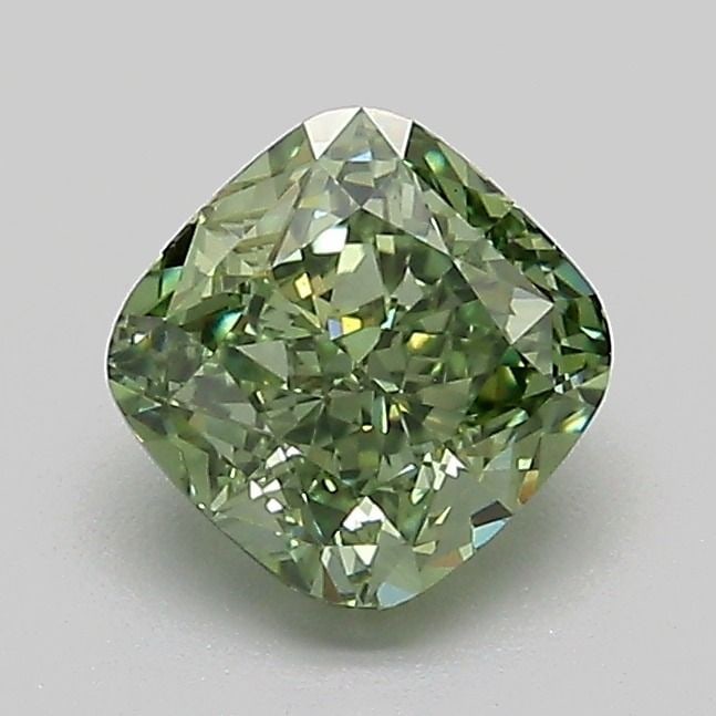 Loose Diamond - CUSHION MODIFIED 1.05ct Fancy Vivid Green VS1: Loose Diamond - CUSHION MODIFIED 1.05ct Fancy Vivid Green VS1 Source: This is a real non-mined Diamond that has been grown in a lab Shape: CUSHION MODIFIED Carats: 1.05 Color: Fancy Vivid Green Certif