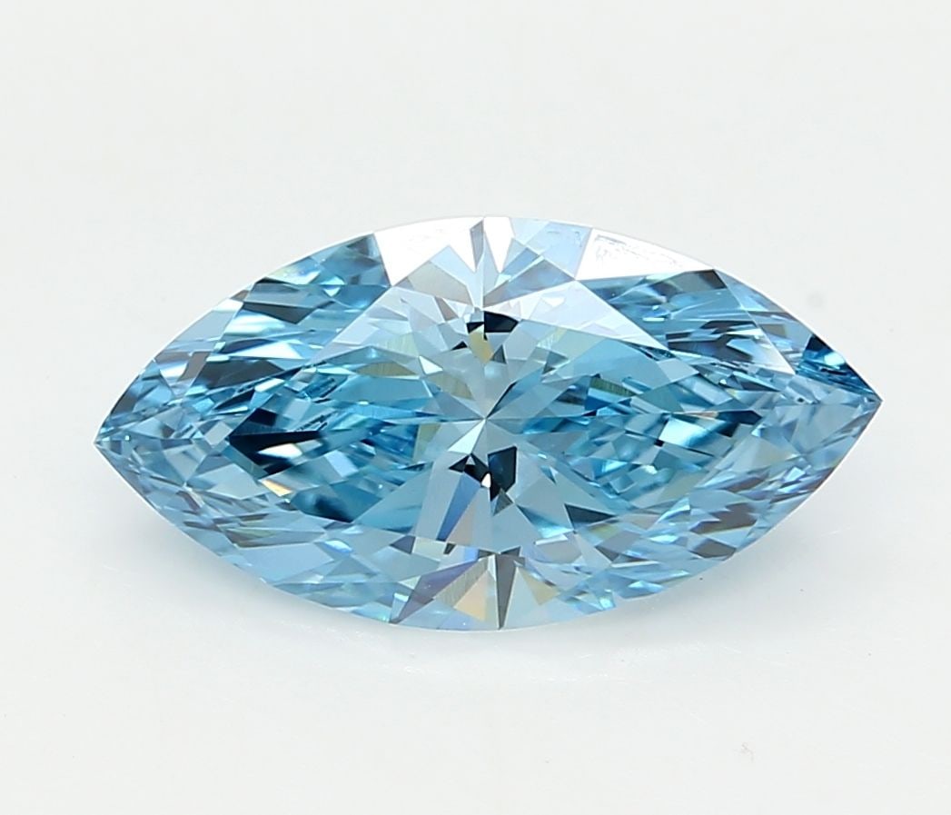 Loose Diamond - MARQUISE 2.52ct Fancy Vivid Blue VVS2: Loose Diamond - MARQUISE 2.52ct Fancy Vivid Blue VVS2 Source: This is a real non-mined Diamond that has been grown in a lab Shape: MARQUISE Carats: 2.52 Color: Fancy Vivid Blue Certification: IGI Vide