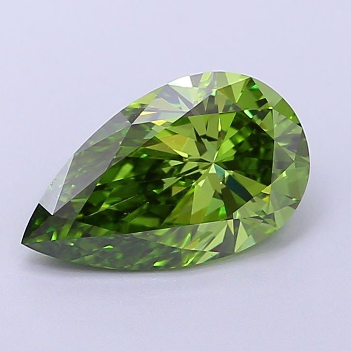 Loose Diamond - PEAR 1.05ct Fancy Vivid Green VVS2: Loose Diamond - PEAR 1.05ct Fancy Vivid Green VVS2 Source: This is a real non-mined Diamond that has been grown in a lab Shape: PEAR Carats: 1.05 Color: Fancy Vivid Green Certification: IGI Video: