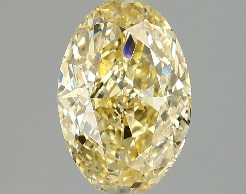 Loose Diamond - OVAL 2.09ct Fancy Intense Yellow VVS2: Loose Diamond - OVAL 2.09ct Fancy Intense Yellow VVS2 Source: This is a real non-mined Diamond that has been grown in a lab Shape: OVAL Carats: 2.09 Color: Fancy Intense Yellow Certification: IGI Vide