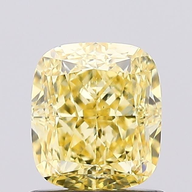 Loose Diamond - CUSHION MODIFIED 1.16ct Fancy Intense Yellow VVS2: Loose Diamond - CUSHION MODIFIED 1.16ct Fancy Intense Yellow VVS2 Source: This is a real non-mined Diamond that has been grown in a lab Shape: CUSHION MODIFIED Carats: 1.16 Color: Fancy Intense Yellow