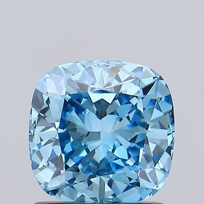 Loose Diamond - CUSHION MODIFIED 1.14ct Fancy Vivid Blue VS1: Loose Diamond - CUSHION MODIFIED 1.14ct Fancy Vivid Blue VS1 Source: This is a real non-mined Diamond that has been grown in a lab Shape: CUSHION MODIFIED Carats: 1.14 Color: Fancy Vivid Blue Certific