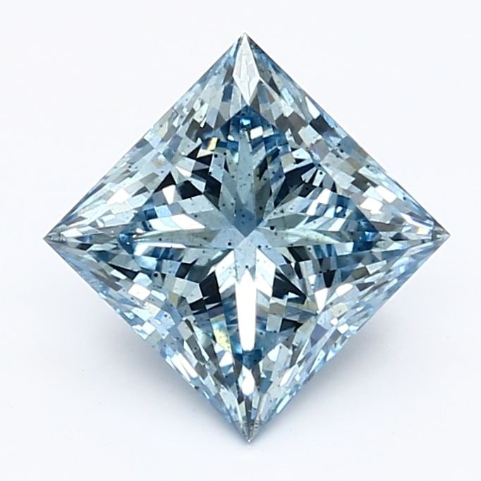 Loose Diamond - PRINCESS 1.72ct Fancy Vivid Blue SI2: Loose Diamond - PRINCESS 1.72ct Fancy Vivid Blue SI2 Source: This is a real non-mined Diamond that has been grown in a lab Shape: PRINCESS Carats: 1.72 Color: Fancy Vivid Blue Certification: IGI Video