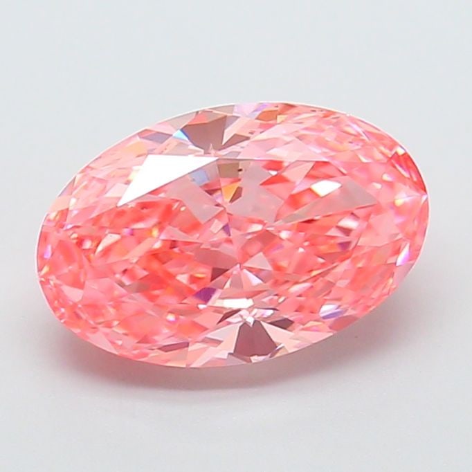 Loose Diamond - OVAL 3.32ct Fancy Vivid Pink VVS2: Loose Diamond - OVAL 3.32ct Fancy Vivid Pink VVS2 Source: This is a real non-mined Diamond that has been grown in a lab Shape: OVAL Carats: 3.32 Color: Fancy Vivid Pink Certification: IGI Video: