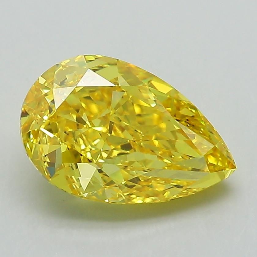 Loose Diamond - PEAR 2.25ct Fancy Vivid Yellow VVS2: Loose Diamond - PEAR 2.25ct Fancy Vivid Yellow VVS2 Source: This is a real non-mined Diamond that has been grown in a lab Shape: PEAR Carats: 2.25 Color: Fancy Vivid Yellow Certification: IGI Video:
