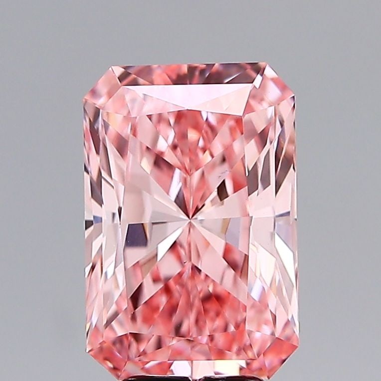 Loose Diamond - RADIANT 4.67ct Fancy Vivid Pink VS1: Loose Diamond - RADIANT 4.67ct Fancy Vivid Pink VS1 Source: This is a real non-mined Diamond that has been grown in a lab Shape: RADIANT Carats: 4.67 Color: Fancy Vivid Pink Certification: IGI Video: