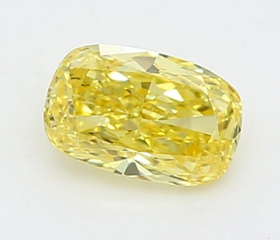 Loose Diamond - CUSHION BRILLIANT 0.26ct Fancy Vivid Yellow VVS2: Loose Diamond - CUSHION BRILLIANT 0.26ct Fancy Vivid Yellow VVS2 Source: This is a real non-mined Diamond that has been grown in a lab Shape: CUSHION BRILLIANT Carats: 0.26 Color: Fancy Vivid Yellow C