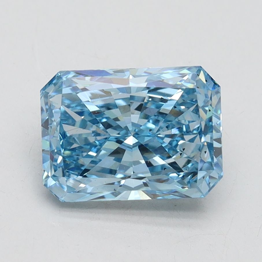 Loose Diamond - RADIANT 1.94ct Fancy Vivid Blue SI1: Loose Diamond - RADIANT 1.94ct Fancy Vivid Blue SI1 Source: This is a real non-mined Diamond that has been grown in a lab Shape: RADIANT Carats: 1.94 Color: Fancy Vivid Blue Certification: IGI Video: