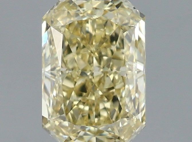 Loose Diamond - RADIANT 1.07ct Fancy Yellow VVS2: Loose Diamond - RADIANT 1.07ct Fancy Yellow VVS2 Source: This is a real non-mined Diamond that has been grown in a lab Shape: RADIANT Carats: 1.07 Color: Fancy Yellow Certification: IGI Video: