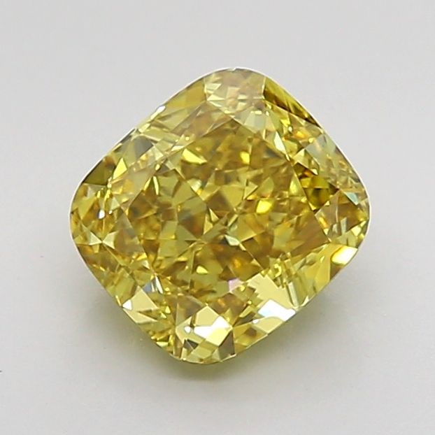 Loose Diamond - CUSHION MODIFIED 2.0ct Fancy Vivid Yellow VVS2: Loose Diamond - CUSHION MODIFIED 2.0ct Fancy Vivid Yellow VVS2 Source: This is a real non-mined Diamond that has been grown in a lab Shape: CUSHION MODIFIED Carats: 2.0 Color: Fancy Vivid Yellow Certi