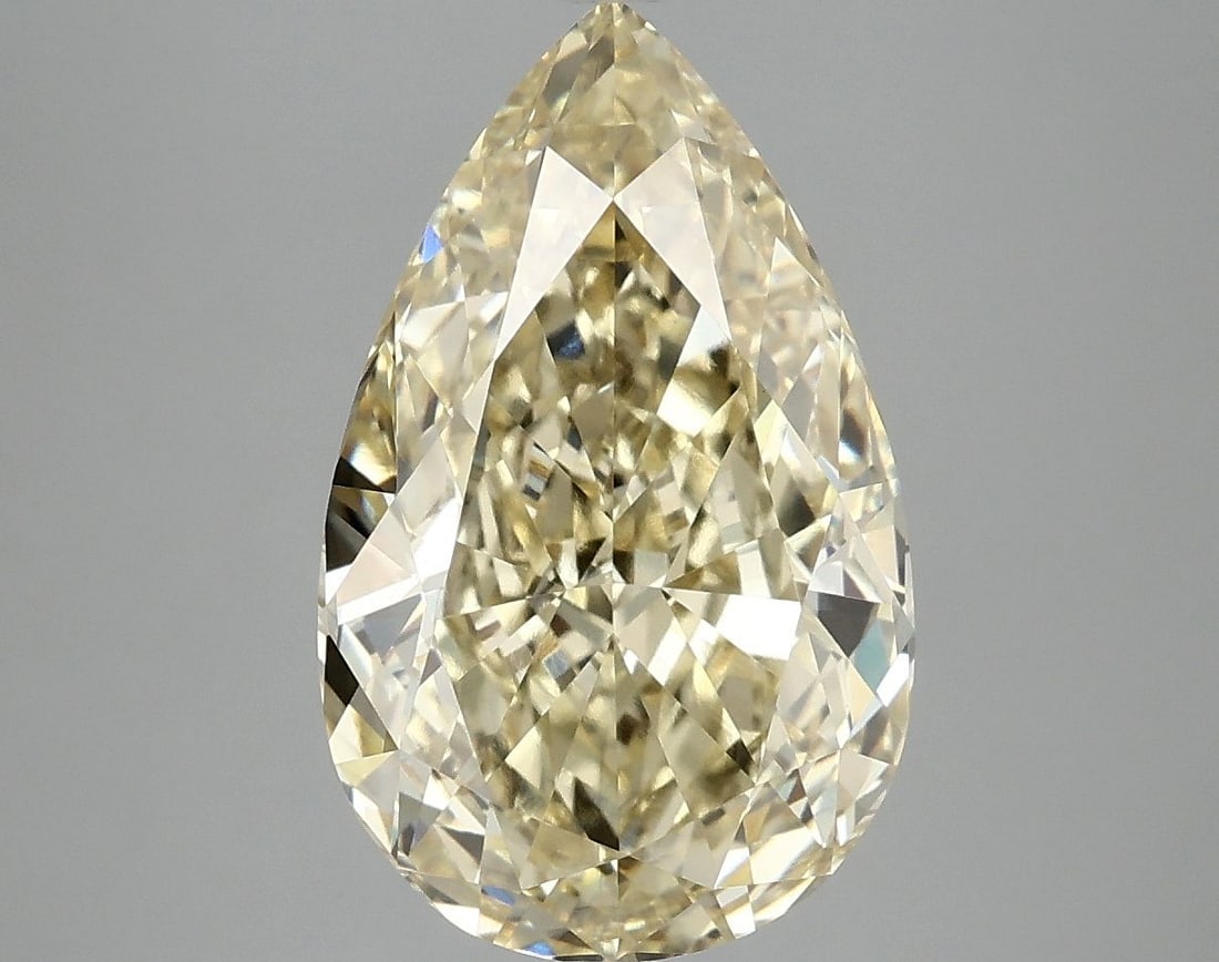 Loose Diamond - PEAR 5.06ct Fancy Intense Yellow VS1: Loose Diamond - PEAR 5.06ct Fancy Intense Yellow VS1 Source: This is a real non-mined Diamond that has been grown in a lab Shape: PEAR Carats: 5.06 Color: Fancy Intense Yellow Certification: IGI Video