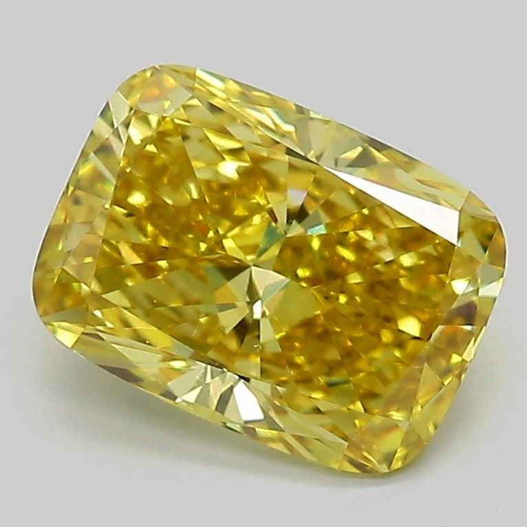 Loose Diamond - CUSHION MODIFIED 2.0ct Fancy Intense Yellow VS1: Loose Diamond - CUSHION MODIFIED 2.0ct Fancy Intense Yellow VS1 Source: This is a real non-mined Diamond that has been grown in a lab Shape: CUSHION MODIFIED Carats: 2.0 Color: Fancy Intense Yellow Ce