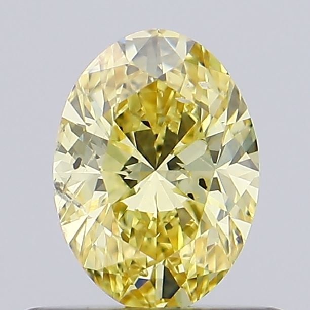 Loose Diamond - OVAL 0.52ct Fancy Vivid Yellow SI2: Loose Diamond - OVAL 0.52ct Fancy Vivid Yellow SI2 Source: This is a real non-mined Diamond that has been grown in a lab Shape: OVAL Carats: 0.52 Color: Fancy Vivid Yellow Certification: NONE Video:
