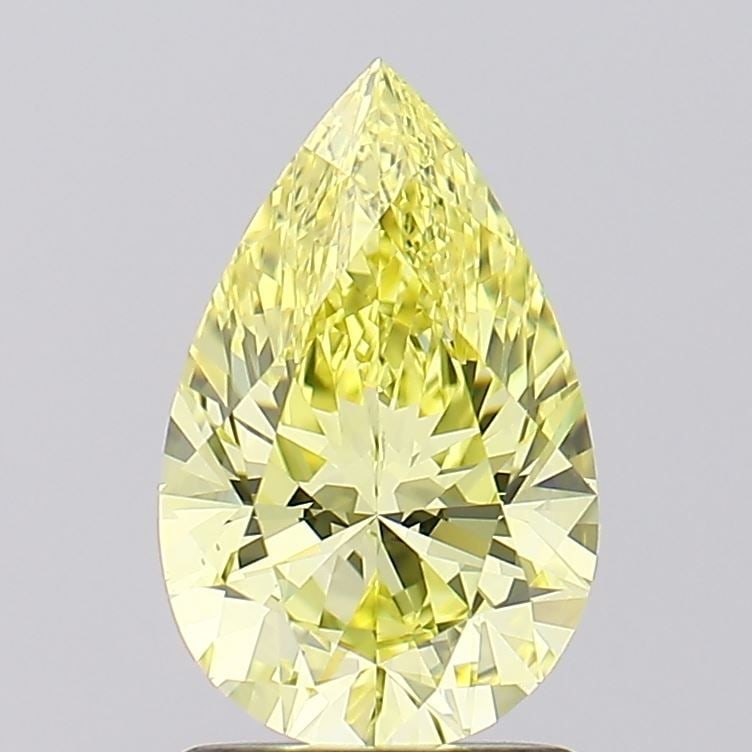 Loose Diamond - PEAR 1.52ct Fancy Intense Yellow VS1: Loose Diamond - PEAR 1.52ct Fancy Intense Yellow VS1 Source: This is a real non-mined Diamond that has been grown in a lab Shape: PEAR Carats: 1.52 Color: Fancy Intense Yellow Certification: IGI Video