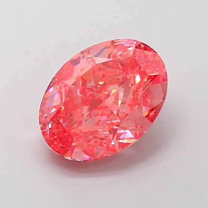 Loose Diamond - OVAL 2.41ct Fancy Vivid Pink VVS1: Loose Diamond - OVAL 2.41ct Fancy Vivid Pink VVS1 Source: This is a real non-mined Diamond that has been grown in a lab Shape: OVAL Carats: 2.41 Color: Fancy Vivid Pink Certification: IGI Video: