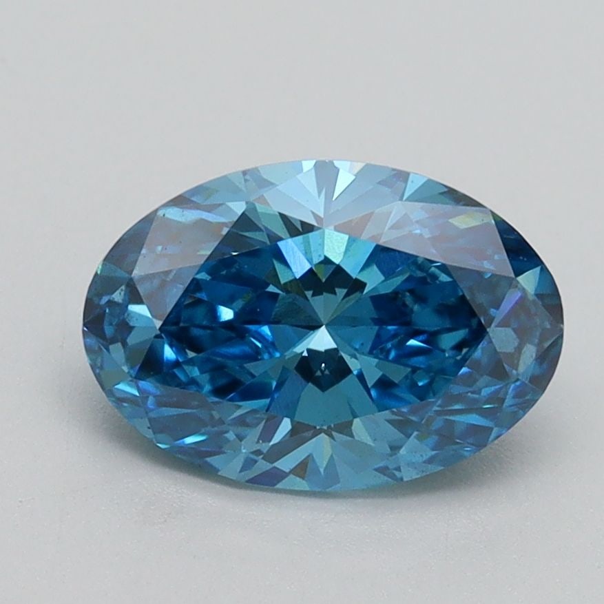 Loose Diamond - OVAL 1.52ct Fancy Vivid Blue VS2: Loose Diamond - OVAL 1.52ct Fancy Vivid Blue VS2 Source: This is a real non-mined Diamond that has been grown in a lab Shape: OVAL Carats: 1.52 Color: Fancy Vivid Blue Certification: IGI Video:
