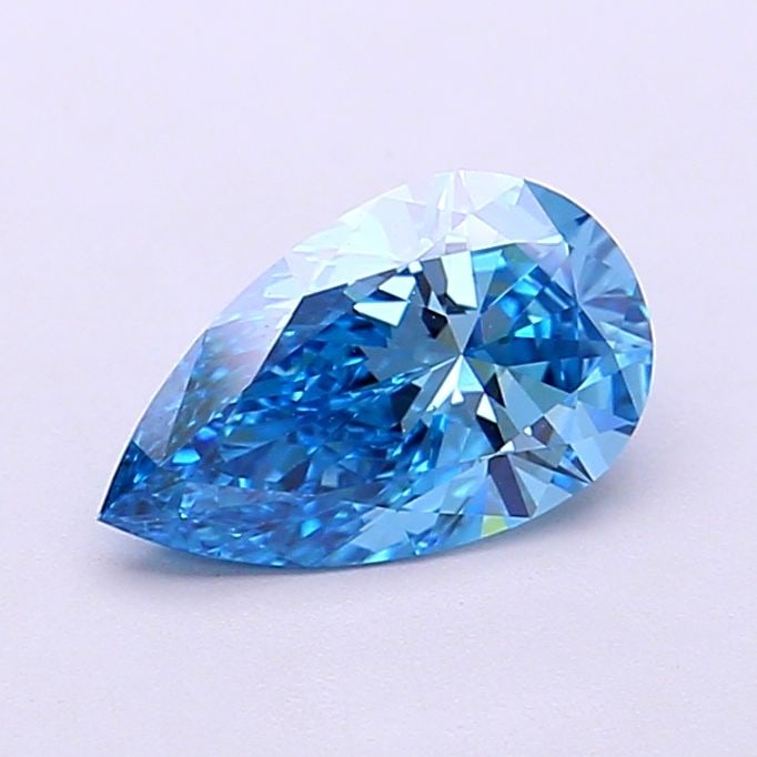 Loose Diamond - PEAR 1.0ct Fancy Vivid Blue VS1: Loose Diamond - PEAR 1.0ct Fancy Vivid Blue VS1 Source: This is a real non-mined Diamond that has been grown in a lab Shape: PEAR Carats: 1.0 Color: Fancy Vivid Blue Certification: IGI Video: