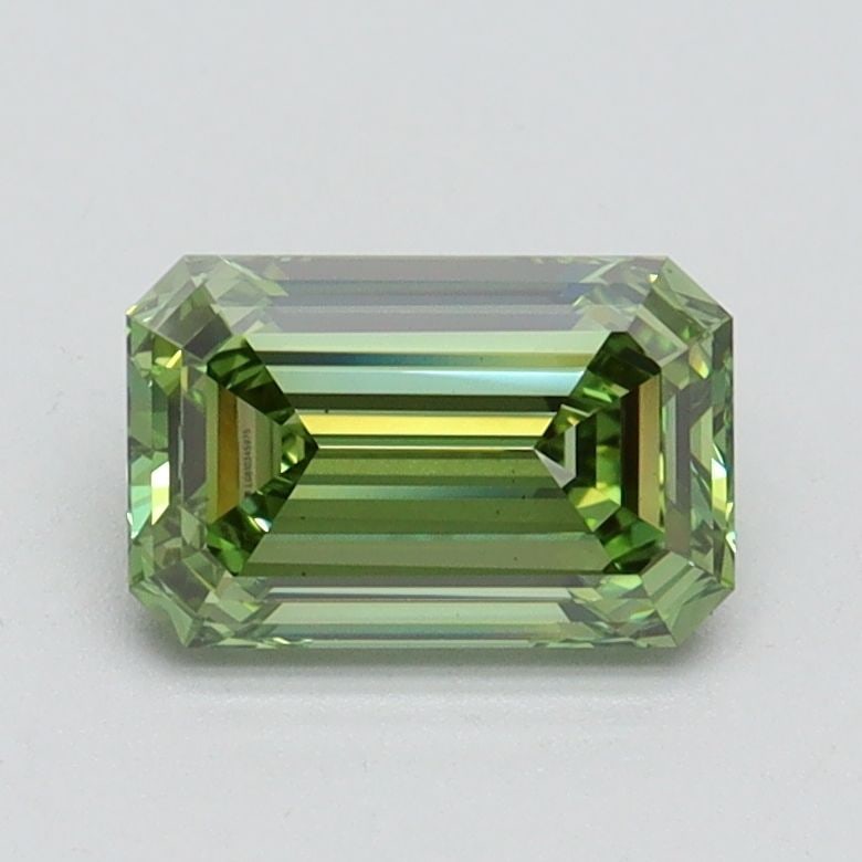 Loose Diamond - EMERALD 1.11ct Fancy Vivid Green VS1: Loose Diamond - EMERALD 1.11ct Fancy Vivid Green VS1 Source: This is a real non-mined Diamond that has been grown in a lab Shape: EMERALD Carats: 1.11 Color: Fancy Vivid Green Certification: IGI Video