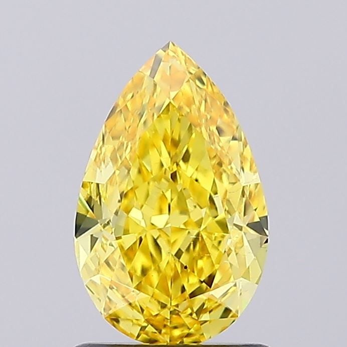 Loose Diamond - PEAR 1.36ct Fancy Vivid Yellow VS2: Loose Diamond - PEAR 1.36ct Fancy Vivid Yellow VS2 Source: This is a real non-mined Diamond that has been grown in a lab Shape: PEAR Carats: 1.36 Color: Fancy Vivid Yellow Certification: IGI Video: