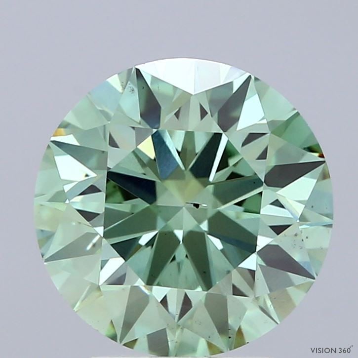 Ideal Loose Diamond - ROUND 3.19ct Fancy Vivid Green VS2: Ideal Loose Diamond - ROUND 3.19ct Fancy Vivid Green VS2 Source: This is a real non-mined Diamond that has been grown in a lab Shape: ROUND Carats: 3.19 Color: Fancy Vivid Green Certification: IGI Vid