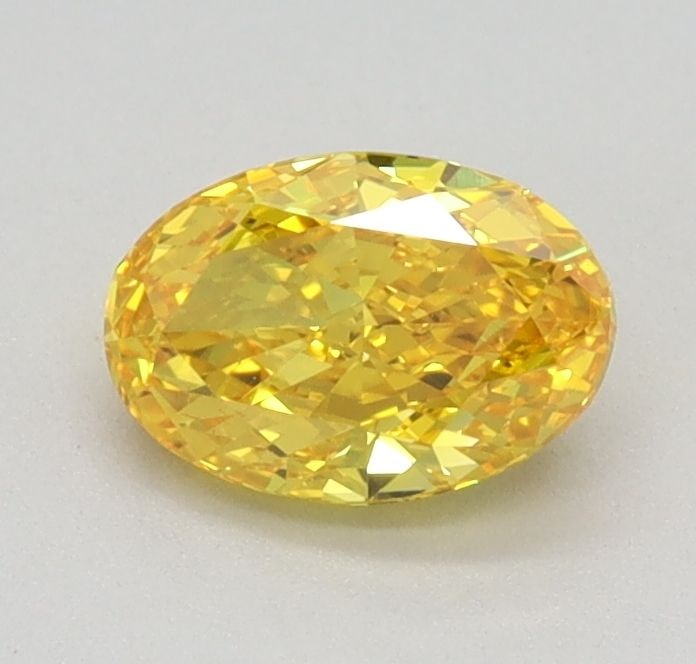 Loose Diamond - OVAL 0.53ct Fancy Vivid Yellow VS2: Loose Diamond - OVAL 0.53ct Fancy Vivid Yellow VS2 Source: This is a real non-mined Diamond that has been grown in a lab Shape: OVAL Carats: 0.53 Color: Fancy Vivid Yellow Certification: IGI Video: