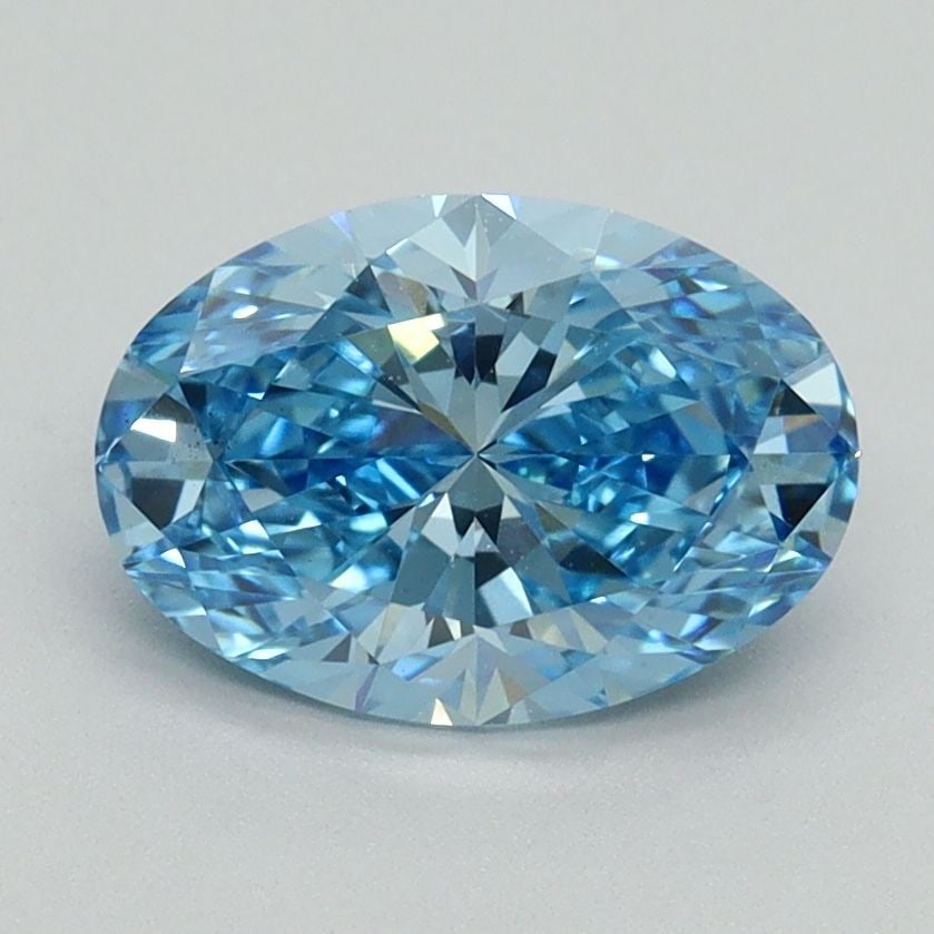 Loose Diamond - OVAL 1.53ct Fancy Vivid Blue VS2: Loose Diamond - OVAL 1.53ct Fancy Vivid Blue VS2 Source: This is a real non-mined Diamond that has been grown in a lab Shape: OVAL Carats: 1.53 Color: Fancy Vivid Blue Certification: IGI Video: