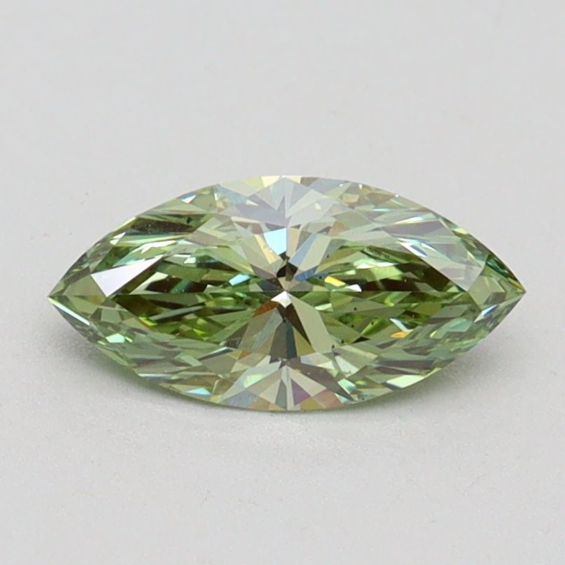 Loose Diamond - MARQUISE 0.7ct Fancy Vivid Green VS2: Loose Diamond - MARQUISE 0.7ct Fancy Vivid Green VS2 Source: This is a real non-mined Diamond that has been grown in a lab Shape: MARQUISE Carats: 0.7 Color: Fancy Vivid Green Certification: IGI Video