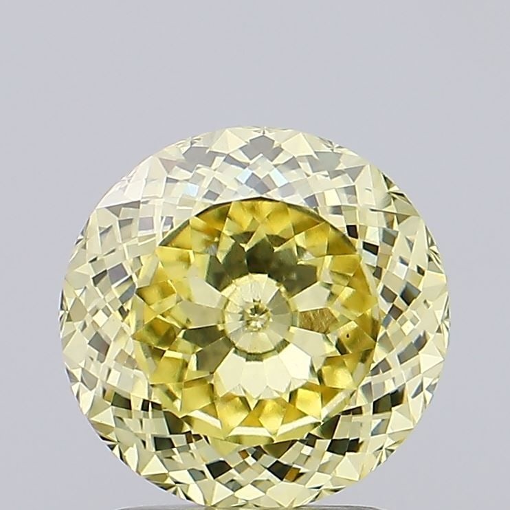Loose Diamond - ROUND 2.01ct Fancy Yellow VS1: Loose Diamond - ROUND 2.01ct Fancy Yellow VS1 Source: This is a real non-mined Diamond that has been grown in a lab Shape: ROUND Carats: 2.01 Color: Fancy Yellow Certification: IGI Video: