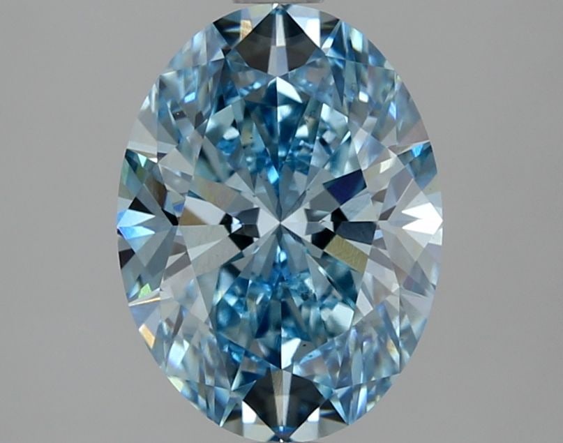 Loose Diamond - OVAL 2.53ct Fancy Vivid Blue VS2: Loose Diamond - OVAL 2.53ct Fancy Vivid Blue VS2 Source: This is a real non-mined Diamond that has been grown in a lab Shape: OVAL Carats: 2.53 Color: Fancy Vivid Blue Certification: IGI Video:
