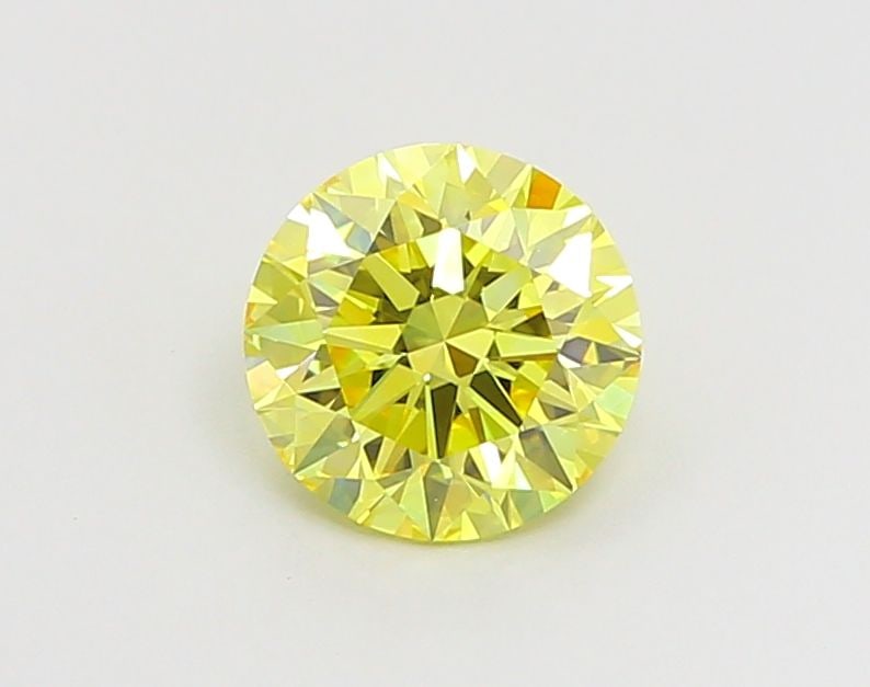 Ideal Loose Diamond - ROUND 1.24ct Fancy Vivid Yellow VVS2: Ideal Loose Diamond - ROUND 1.24ct Fancy Vivid Yellow VVS2 Source: This is a real non-mined Diamond that has been grown in a lab Shape: ROUND Carats: 1.24 Color: Fancy Vivid Yellow Certification:
