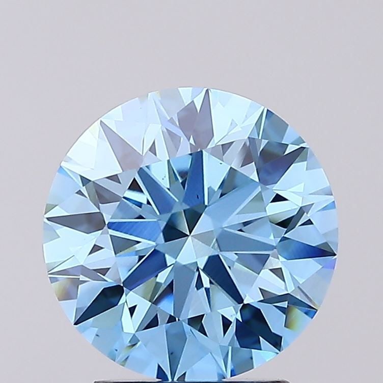Ideal Loose Diamond - ROUND 2.55ct Fancy Vivid Blue VS1: Ideal Loose Diamond - ROUND 2.55ct Fancy Vivid Blue VS1 Source: This is a real non-mined Diamond that has been grown in a lab Shape: ROUND Carats: 2.55 Color: Fancy Vivid Blue Certification: IGI Video