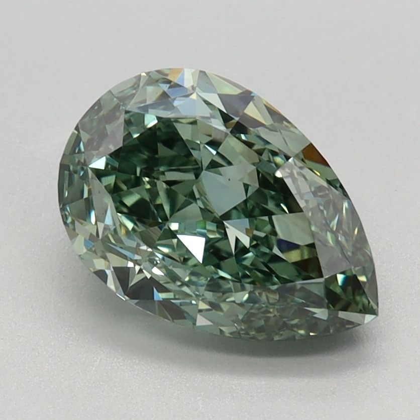 Loose Diamond - PEAR 1.67ct Fancy Vivid Green VS1: Loose Diamond - PEAR 1.67ct Fancy Vivid Green VS1 Source: This is a real non-mined Diamond that has been grown in a lab Shape: PEAR Carats: 1.67 Color: Fancy Vivid Green Certification: IGI Video:
