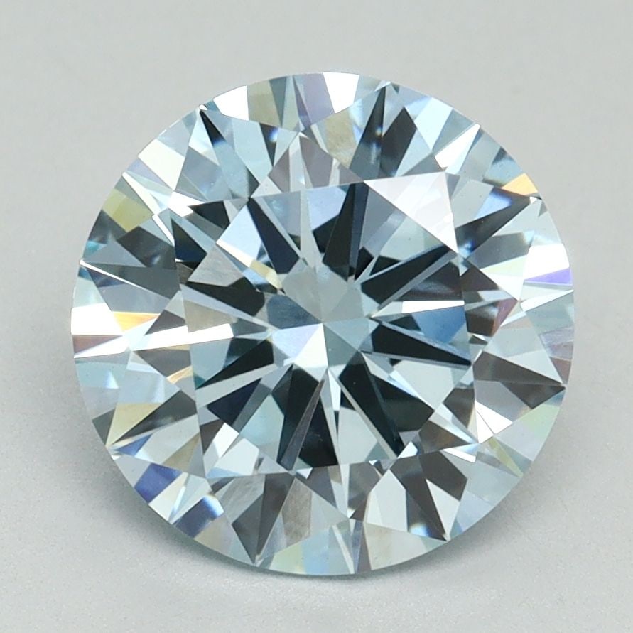 Loose Diamond - ROUND 3.01ct Fancy Intense Blue VVS2: Loose Diamond - ROUND 3.01ct Fancy Intense Blue VVS2 Source: This is a real non-mined Diamond that has been grown in a lab Shape: ROUND Carats: 3.01 Color: Fancy Intense Blue Certification: IGI Video: