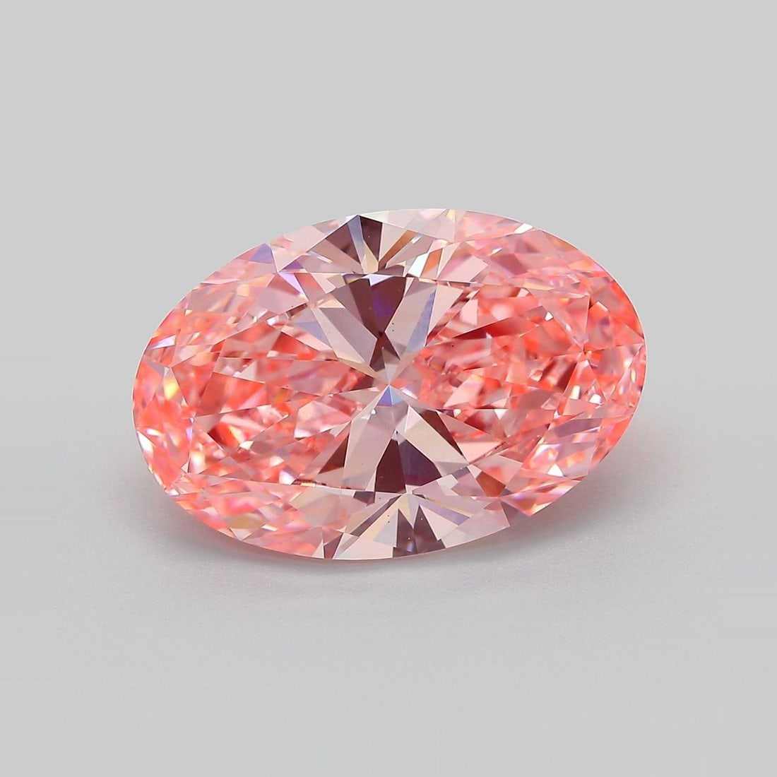 Loose Diamond - OVAL 8.15ct Fancy Vivid Pink VS1: Loose Diamond - OVAL 8.15ct Fancy Vivid Pink VS1 Source: This is a real non-mined Diamond that has been grown in a lab Shape: OVAL Carats: 8.15 Color: Fancy Vivid Pink Certification: IGI Video: