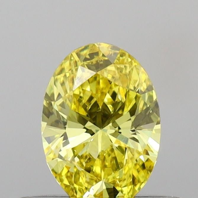 Loose Diamond - OVAL 0.46ct Fancy Vivid Yellow VS1: Loose Diamond - OVAL 0.46ct Fancy Vivid Yellow VS1 Source: This is a real non-mined Diamond that has been grown in a lab Shape: OVAL Carats: 0.46 Color: Fancy Vivid Yellow Certification: IGI Video: