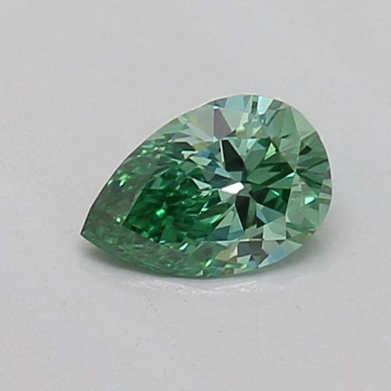 Loose Diamond - PEAR 0.19ct Fancy Vivid Green VVS2: Loose Diamond - PEAR 0.19ct Fancy Vivid Green VVS2 Source: This is a real non-mined Diamond that has been grown in a lab Shape: PEAR Carats: 0.19 Color: Fancy Vivid Green Certification: IGI Video: