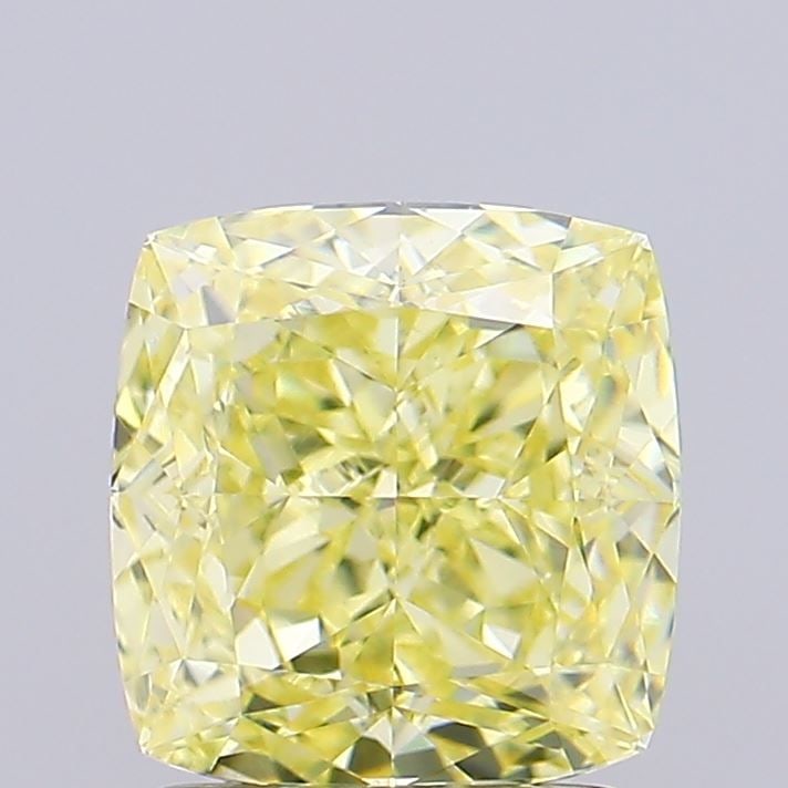 Loose Diamond - CUSHION MODIFIED 1.91ct Fancy Yellow VS1: Loose Diamond - CUSHION MODIFIED 1.91ct Fancy Yellow VS1 Source: This is a real non-mined Diamond that has been grown in a lab Shape: CUSHION MODIFIED Carats: 1.91 Color: Fancy Yellow Certification: I