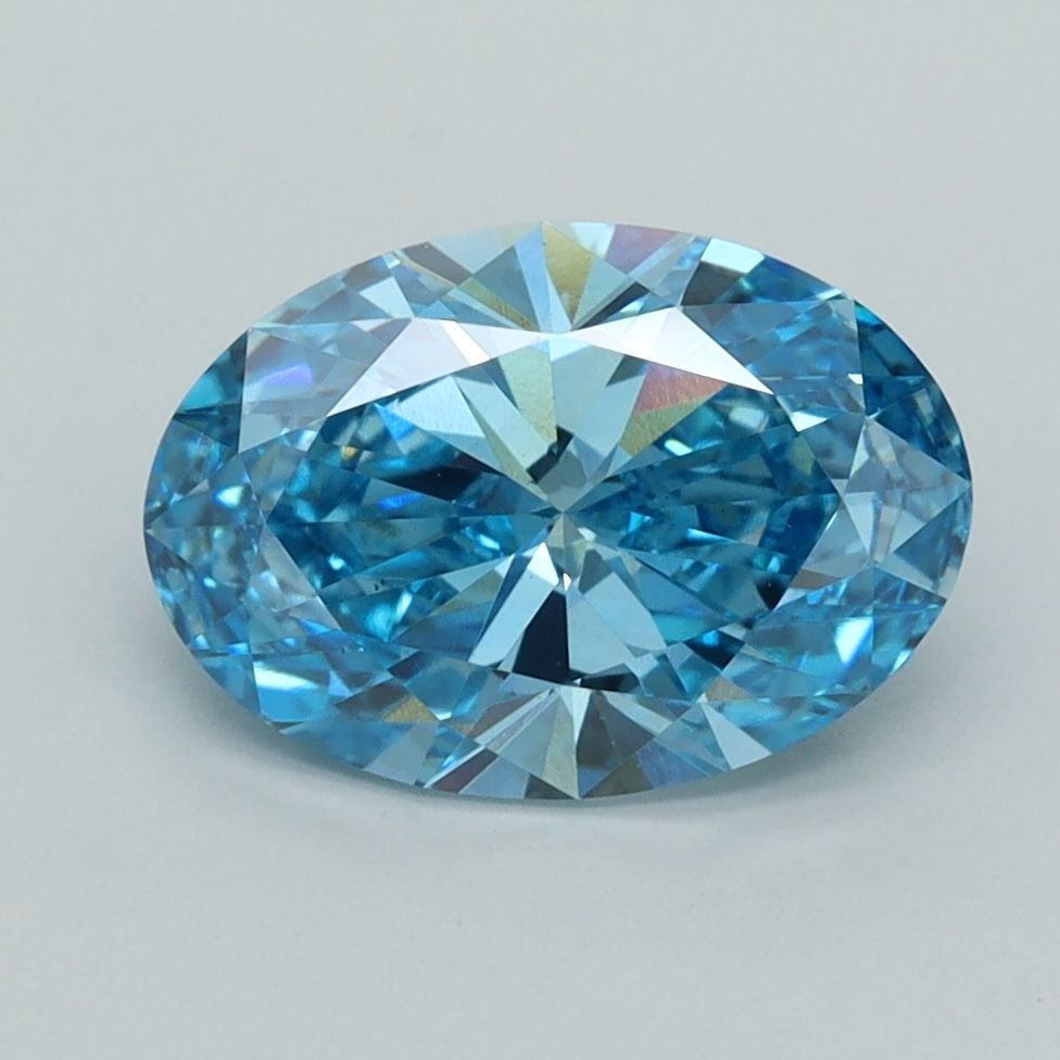 Loose Diamond - OVAL 2.04ct Fancy Vivid Blue VVS2: Loose Diamond - OVAL 2.04ct Fancy Vivid Blue VVS2 Source: This is a real non-mined Diamond that has been grown in a lab Shape: OVAL Carats: 2.04 Color: Fancy Vivid Blue Certification: IGI Video: