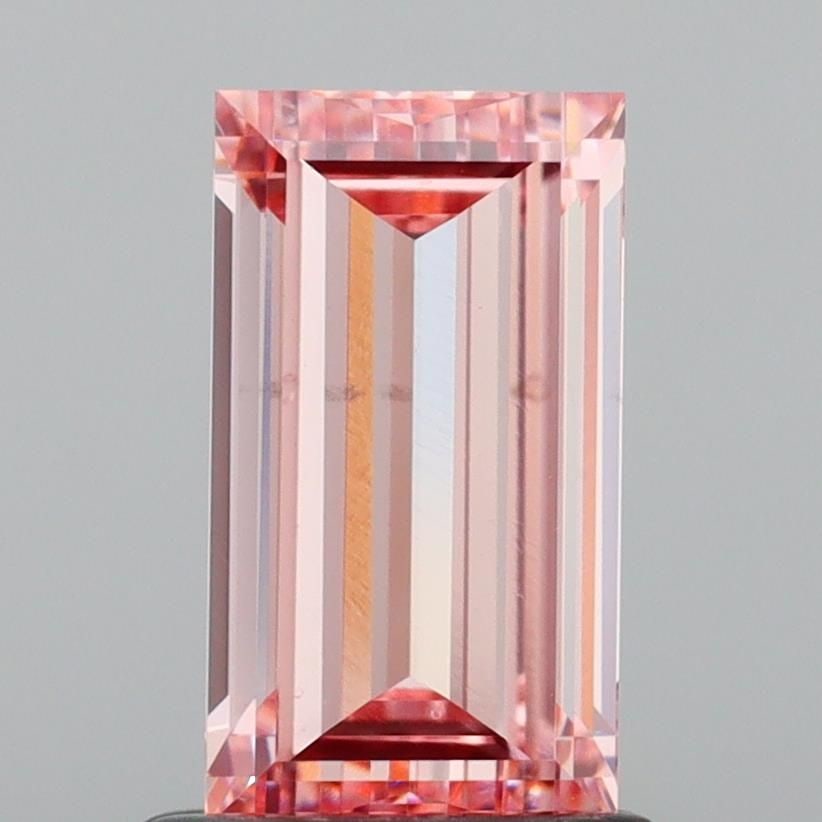 Loose Diamond - BAGUETTE 1.34ct Fancy Intense Pink VS1: Loose Diamond - BAGUETTE 1.34ct Fancy Intense Pink VS1 Source: This is a real non-mined Diamond that has been grown in a lab Shape: BAGUETTE Carats: 1.34 Color: Fancy Intense Pink Certification: IGI V