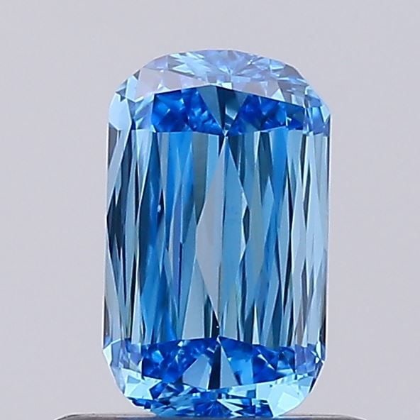 Loose Diamond - CUSHION 0.55ct Fancy Vivid Blue VS1: Loose Diamond - CUSHION 0.55ct Fancy Vivid Blue VS1 Source: This is a real non-mined Diamond that has been grown in a lab Shape: CUSHION Carats: 0.55 Color: Fancy Vivid Blue Certification: IGI