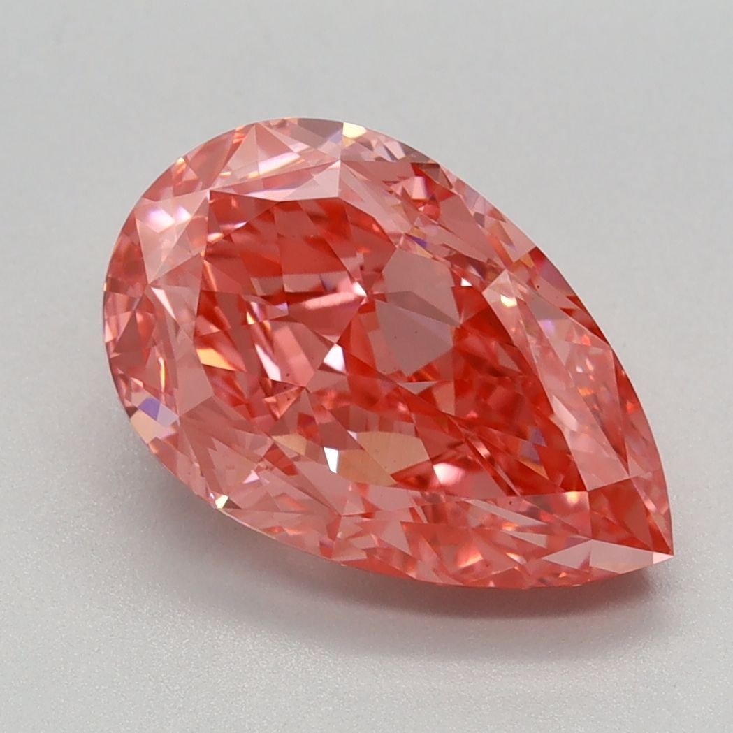Loose Diamond - PEAR 2.84ct Fancy Vivid Pink VS1: Loose Diamond - PEAR 2.84ct Fancy Vivid Pink VS1 Source: This is a real non-mined Diamond that has been grown in a lab Shape: PEAR Carats: 2.84 Color: Fancy Vivid Pink Certification: IGI Video: