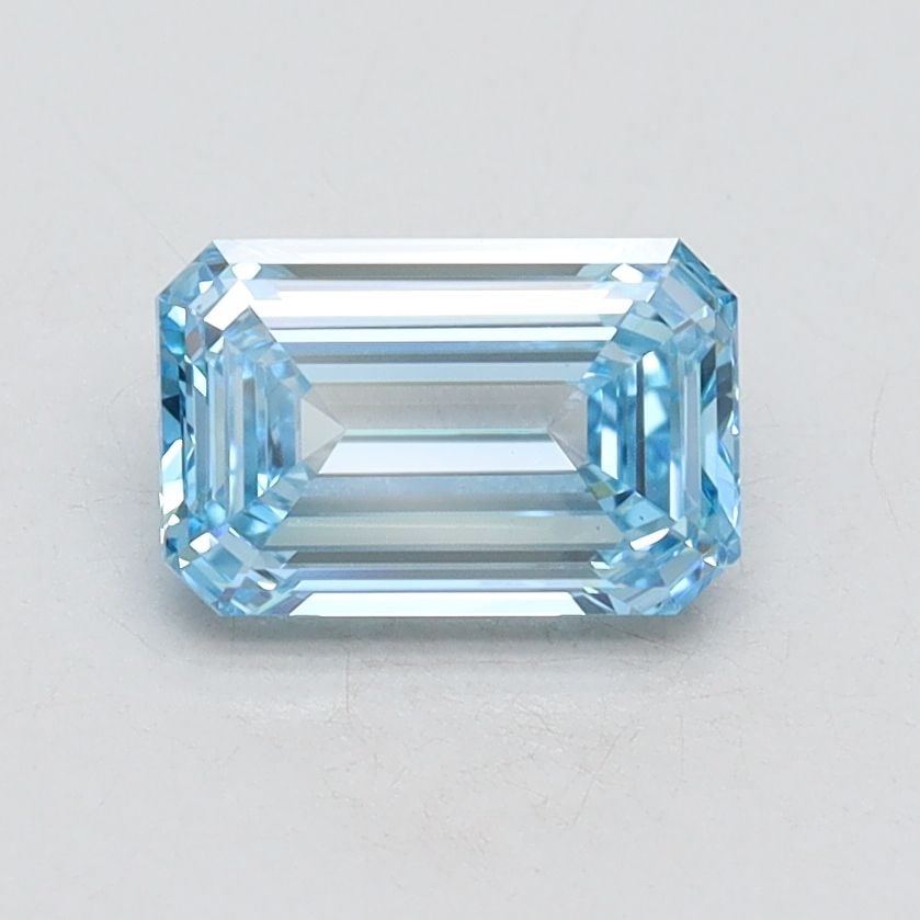 Loose Diamond - EMERALD 1.0ct Fancy Intense Blue VS1: Loose Diamond - EMERALD 1.0ct Fancy Intense Blue VS1 Source: This is a real non-mined Diamond that has been grown in a lab Shape: EMERALD Carats: 1.0 Color: Fancy Intense Blue Certification: IGI Video