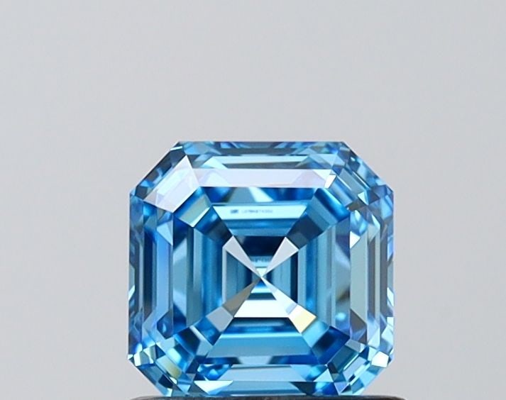 Loose Diamond - ASSCHER 1.0ct Fancy Vivid Blue VVS2: Loose Diamond - ASSCHER 1.0ct Fancy Vivid Blue VVS2 Source: This is a real non-mined Diamond that has been grown in a lab Shape: ASSCHER Carats: 1.0 Color: Fancy Vivid Blue Certification: IGI Video: