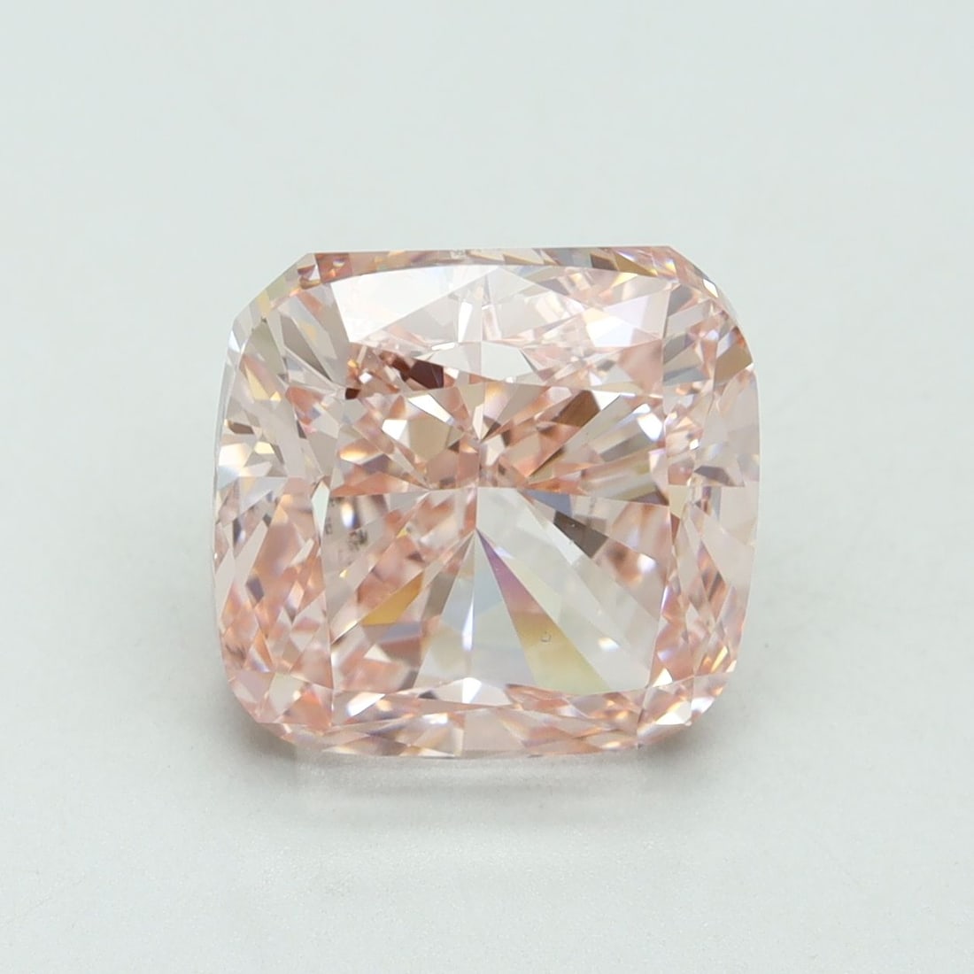 Loose Diamond - CUSHION BRILLIANT 5.52ct Fancy Vivid Pink VS1: Loose Diamond - CUSHION BRILLIANT 5.52ct Fancy Vivid Pink VS1 Source: This is a real non-mined Diamond that has been grown in a lab Shape: CUSHION BRILLIANT Carats: 5.52 Color: Fancy Vivid Pink Certif