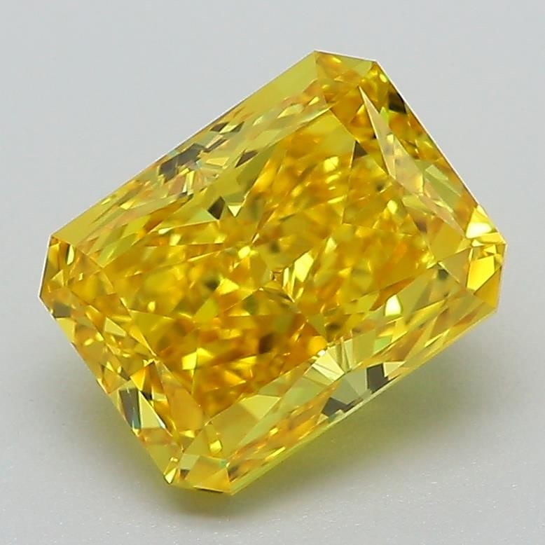 Loose Diamond - RADIANT 2.46ct Fancy Vivid Yellow VS1: Loose Diamond - RADIANT 2.46ct Fancy Vivid Yellow VS1 Source: This is a real non-mined Diamond that has been grown in a lab Shape: RADIANT Carats: 2.46 Color: Fancy Vivid Yellow Certification: IGI Vid