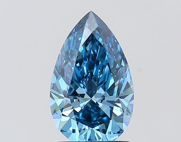 Loose Diamond - PEAR 1.59ct Fancy Vivid Blue VS2: Loose Diamond - PEAR 1.59ct Fancy Vivid Blue VS2 Source: This is a real non-mined Diamond that has been grown in a lab Shape: PEAR Carats: 1.59 Color: Fancy Vivid Blue Certification: IGI Video: