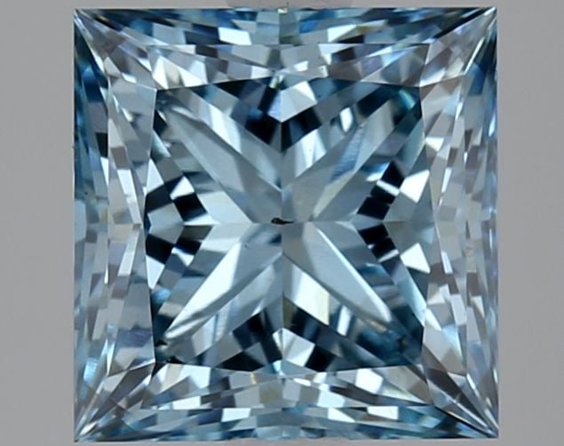 Loose Diamond - PRINCESS 2.87ct Fancy Vivid Blue VS2: Loose Diamond - PRINCESS 2.87ct Fancy Vivid Blue VS2 Source: This is a real non-mined Diamond that has been grown in a lab Shape: PRINCESS Carats: 2.87 Color: Fancy Vivid Blue Certification: IGI Video
